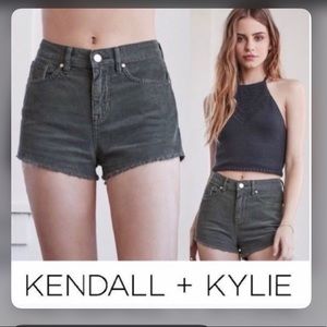 Kendall&Kylie Green Baby Corduroy Shorts